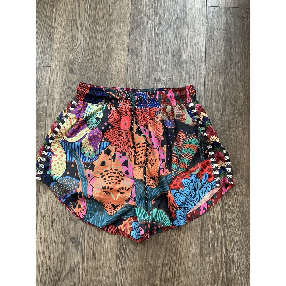 FARM Rio Multicolor Animal Print Running Shorts - Orange, Blue, Pink, Green